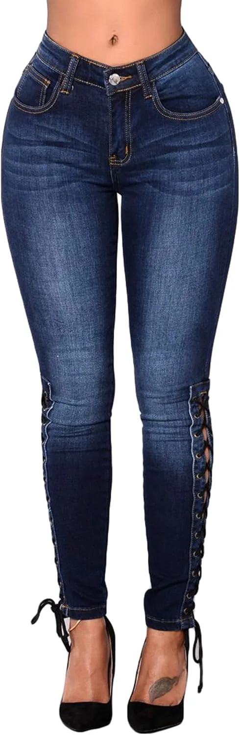 

Женские джинсы Skinny с эффектом потертостей и зауженным кроем Itemnew