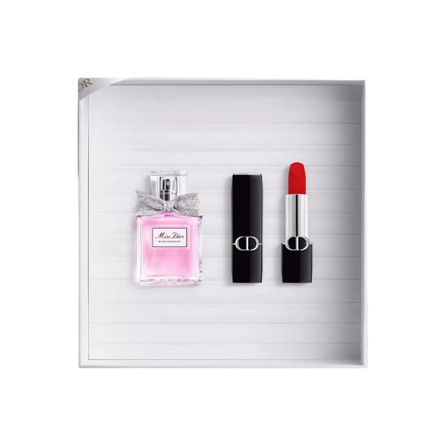 DIOR Набор парфюма Vivid Blue Gold Lipstick Floral Sweetheart с цветочным ароматом, Floral Women's Light Perfume 50ml+Vibrant Blue Gold Lipstick #720 Russet Red Brown 3.5g — фото 4