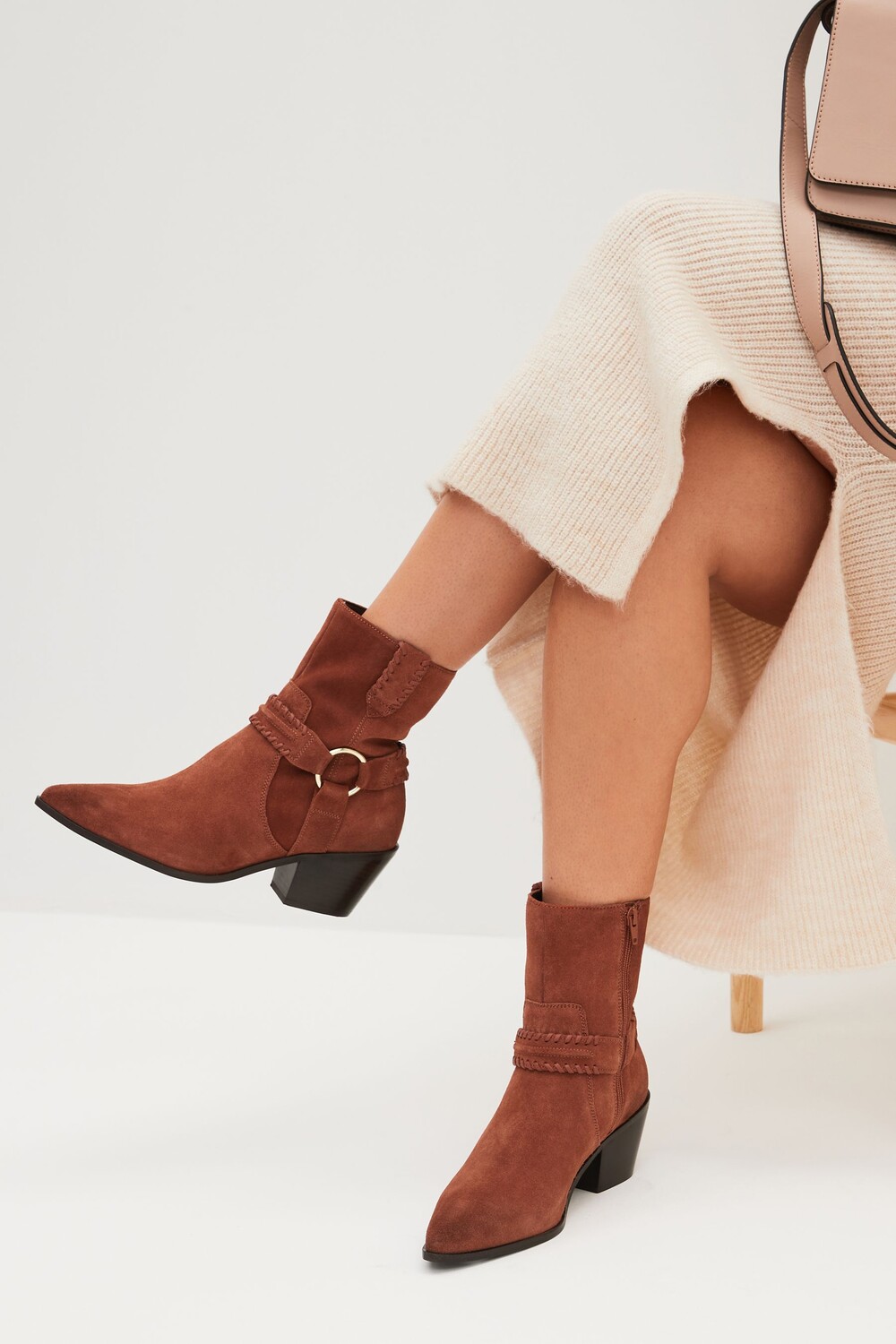 

Ботильоны Forever Comfort Western с уплотнительным кольцом Next, коричневый