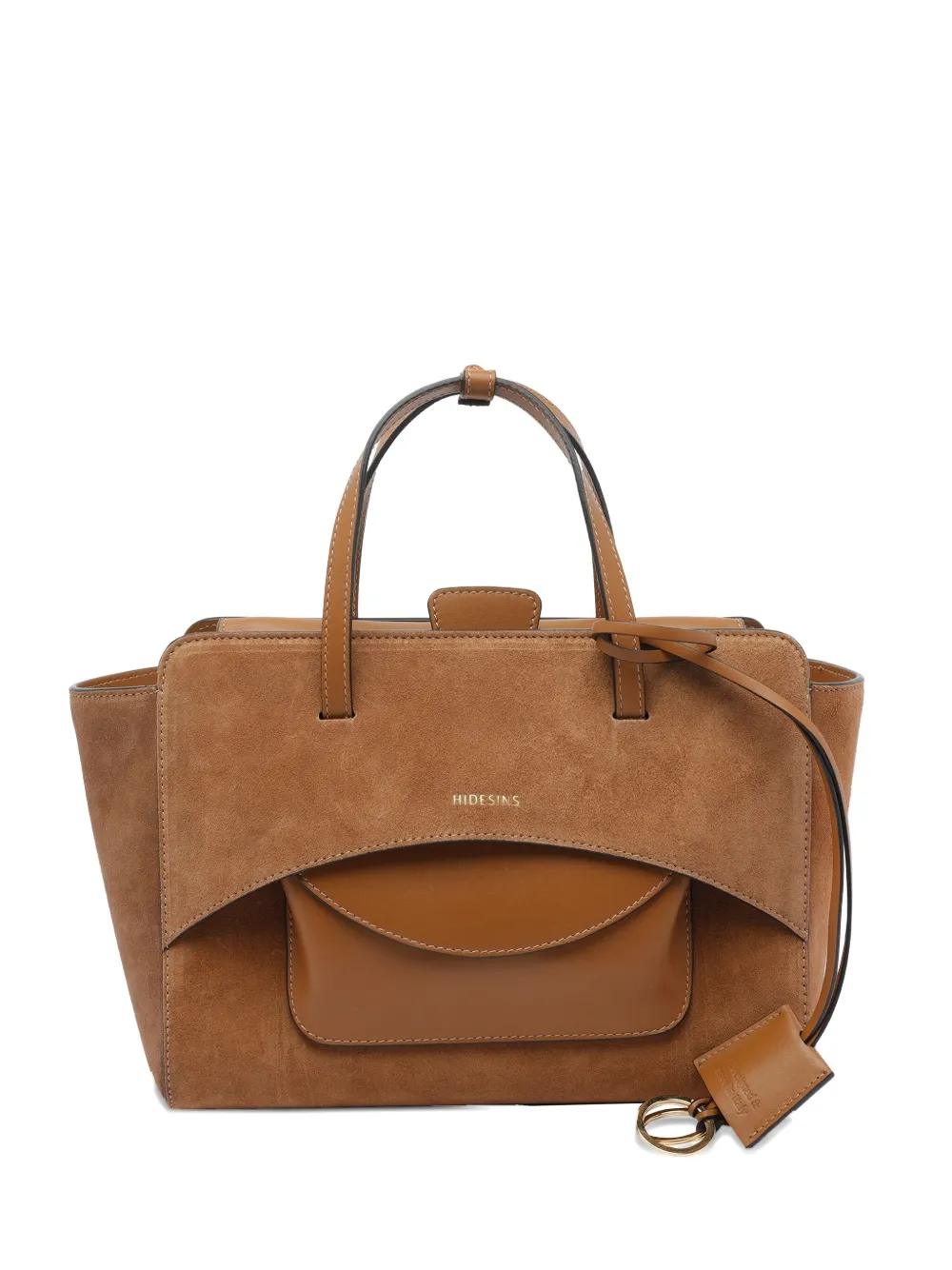 

Сумка-тоут из замши с клапаном среднего размера HIDESINS, коричневый