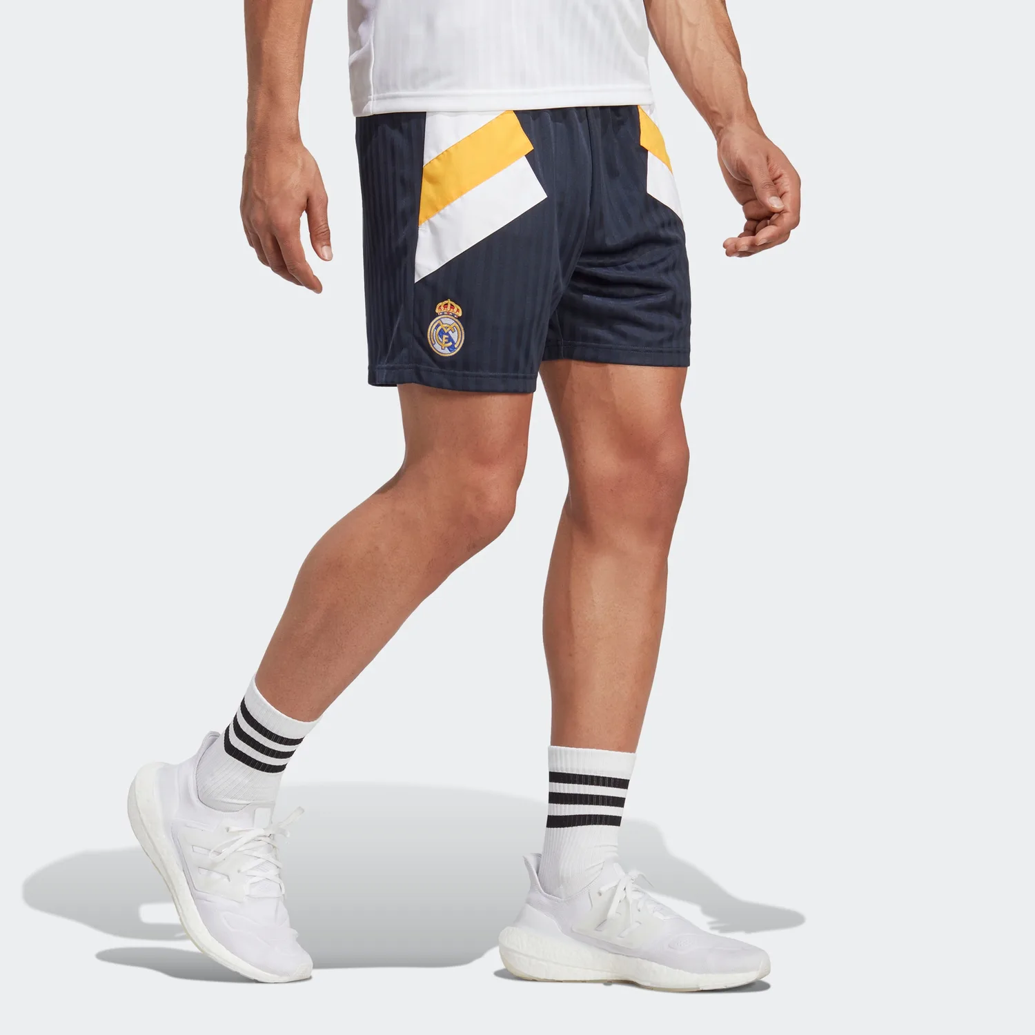 Adidas Шорты мужские casual Real Madrid темно-синие — фото 3