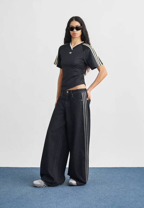 Джинсы firebird свободного кроя Adidas Originals, True Black Denim — фото 2