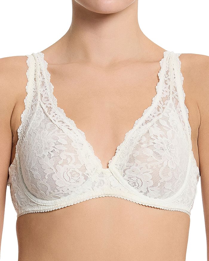 

Бюстгальтер с кружевом и косточками Signature Lace Hanky Panky, белый