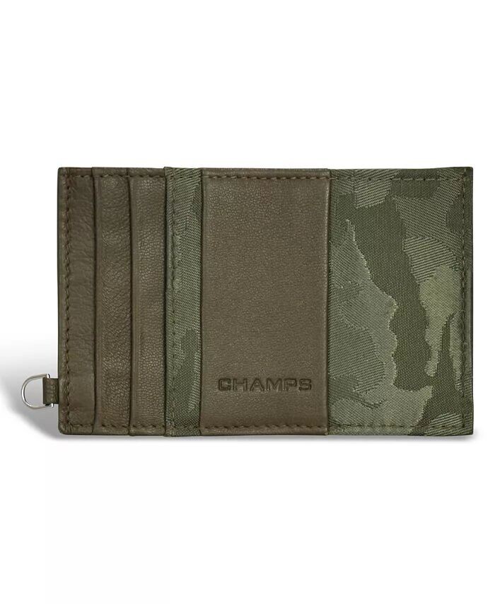 

Мужская коллекция Camo, кожаный тонкий картхолдер CHAMPS, зеленый