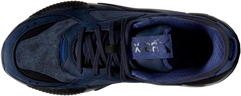 Мужские кроссовки PUMA RS-X Latin Punk с шнуровкой, повседневные - синие — фото 4