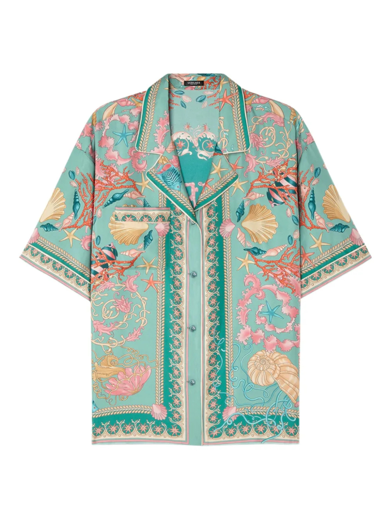 

Versace рубашка Underwater Barocco с короткими рукавами, зеленый