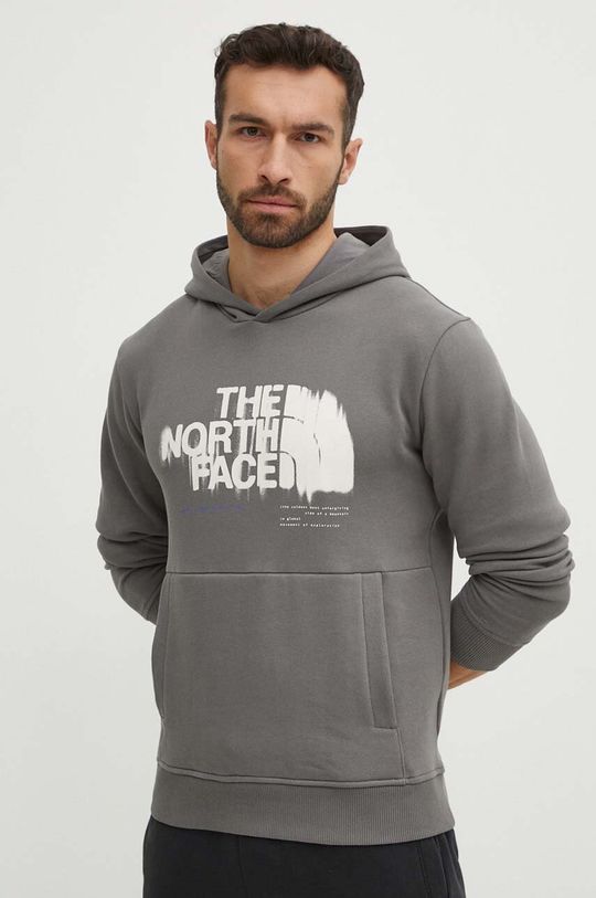 

Хлопковая толстовка The North Face, серый