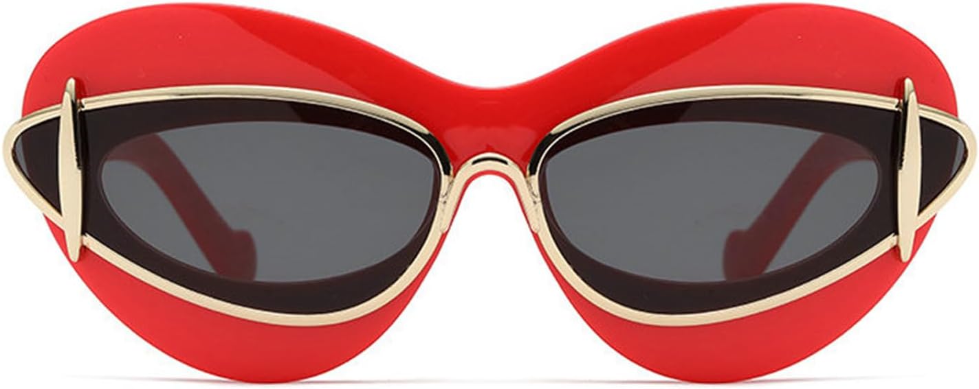 

Willochra Fashion, солнцезащитные очки в форме кошачьих глаз с принтом "губы" для женщин, винтажные уникальные солнцезащитные очки в стиле Y2K, женские очки с градиентным переходом цвета, сексуальные солнцезащитные очки, C7