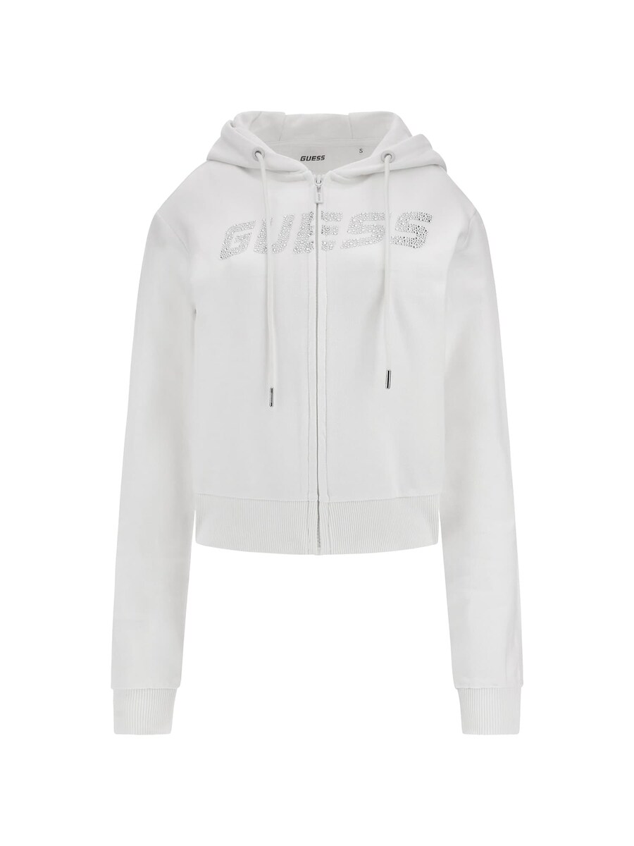 

Толстовка с капюшоном на молнии GUESS, белый