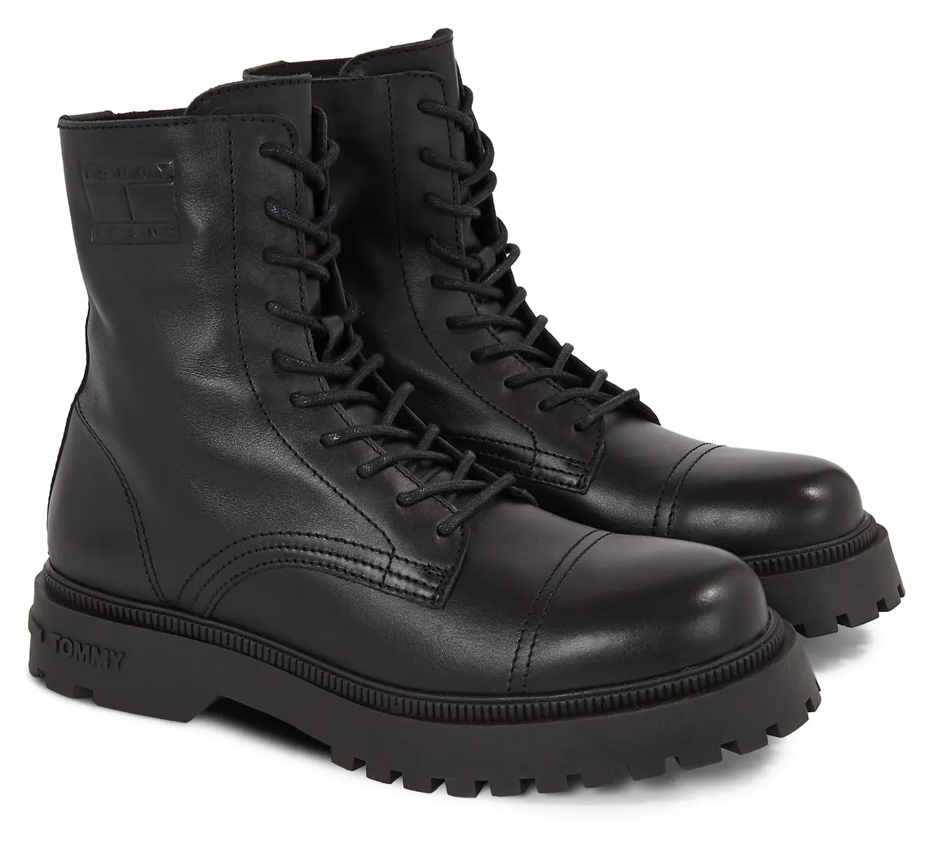 

Ботильоны Tommy Jeans на шнуровке "TJM CASUAL BOOT" с тисненым логотипом сбоку, черный