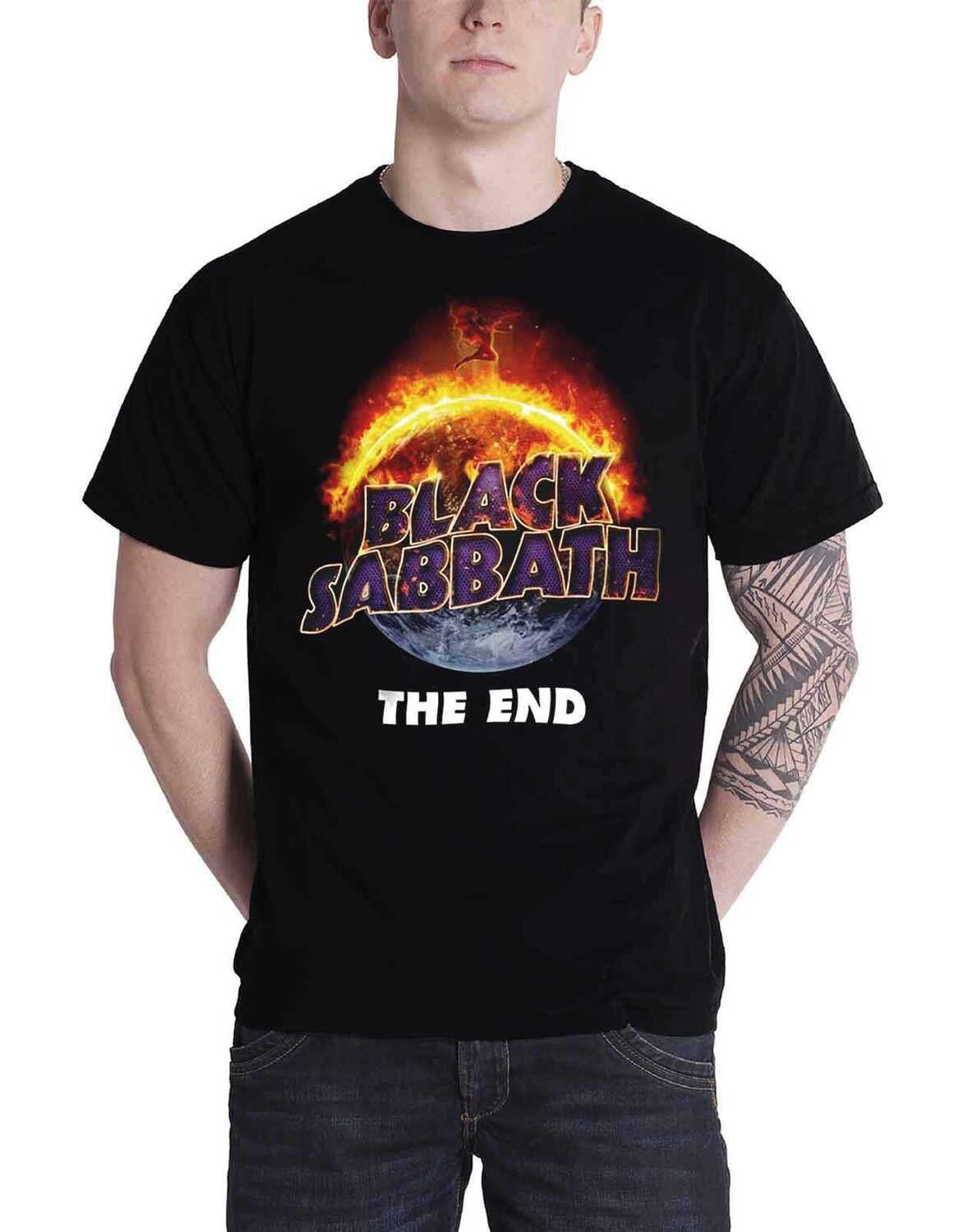 

Футболка The End 2016 Tour Flaming Ozzy Black Sabbath, черный