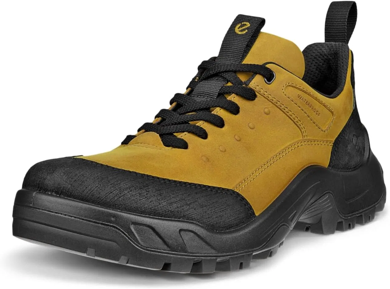 Мужские водонепроницаемые походные кроссовки ECCO Offroad на шнуровке, Black Nubuck Olive Oil Nubuck