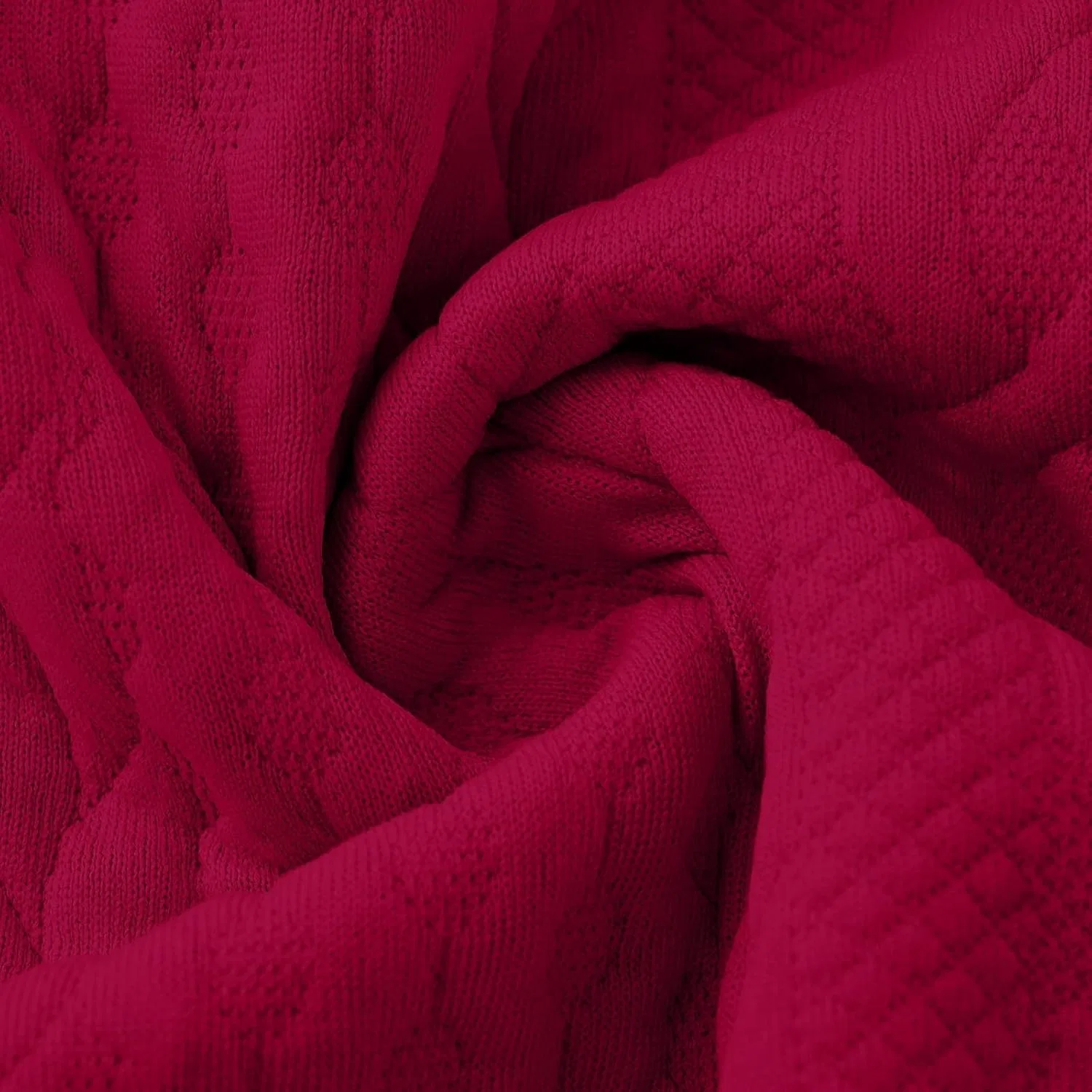 Женская толстовка с воротником, ползунок, Quarter Zip, красная — фото 3