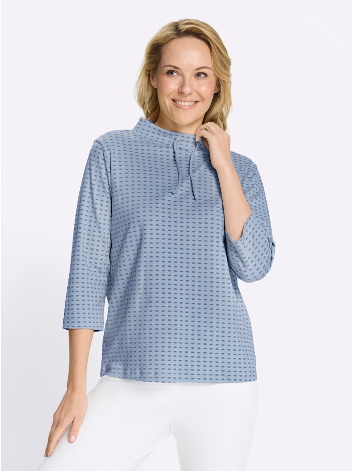 

Толстовка в синих джинсах с синим принтом Sieh an!