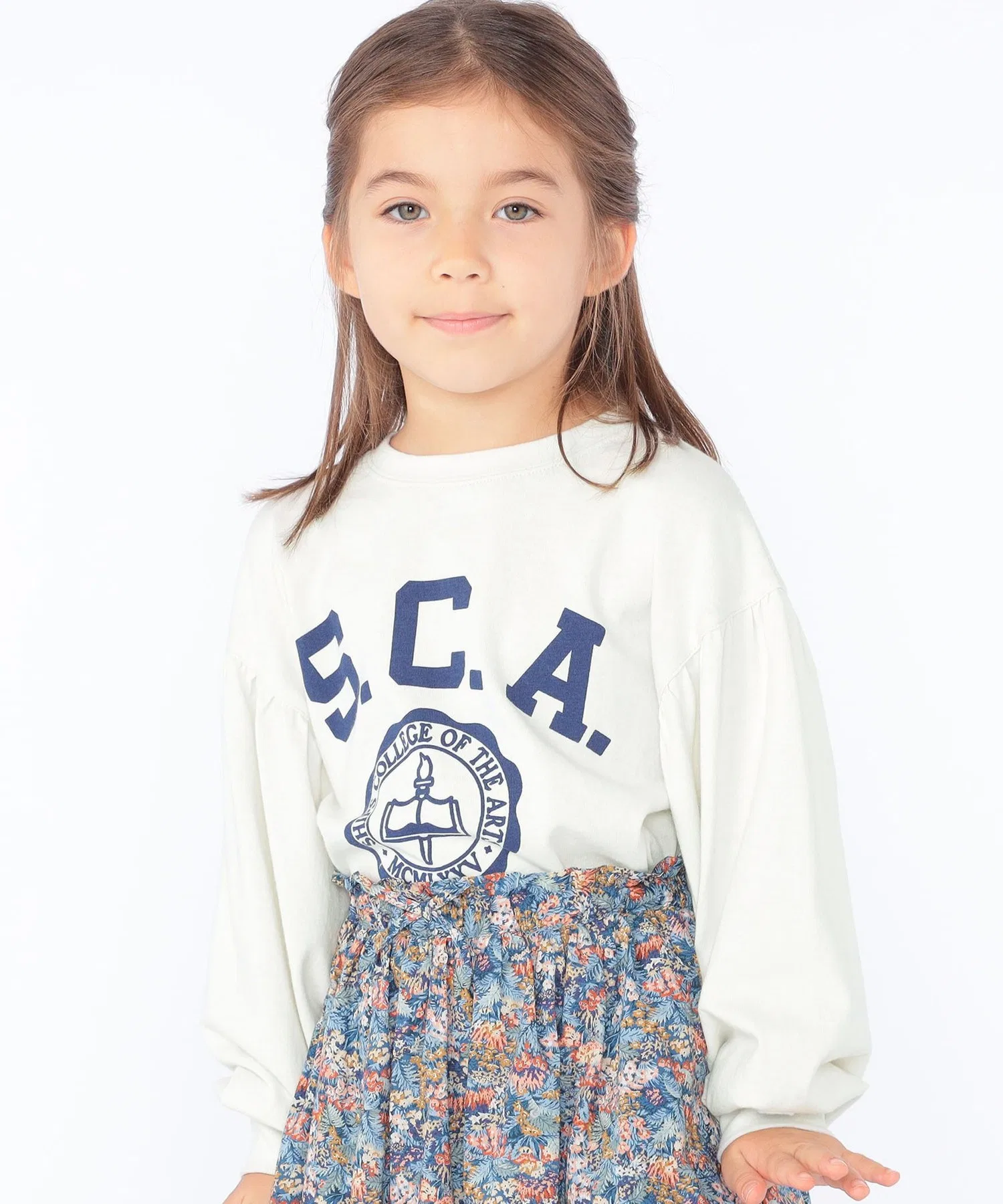 Детская футболка SHIPS KIDS RUSSELL ATHLETIC с длинным рукавом с принтом белая — фото 2