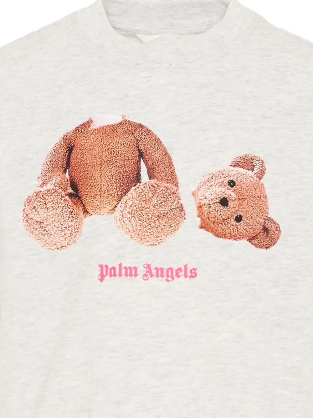 Футболка с короткими рукавами и графическим принтом Palm Angels Kids, серый — фото 3