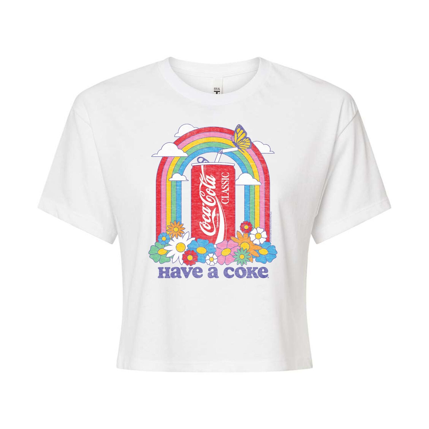 

Укороченная футболка с рисунком Coca-Cola для юниоров Licensed Character, белый