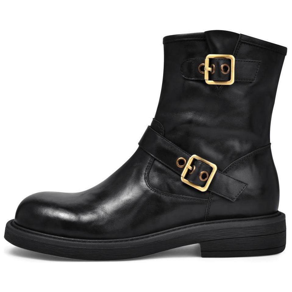 TOOMANYSHOES Панк-преппи женские ботинки до щиколотки коричневые, цвет Brown — фото 3