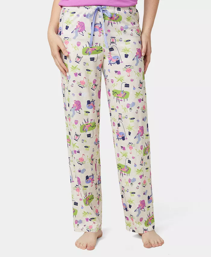 

Женские пижамные брюки Lounge Flamingos Long Hue, серый