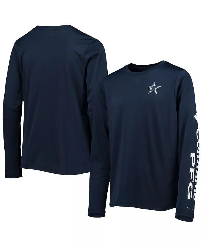 

Темно-белая футболка с длинными рукавами Big Boys Dallas Cowboys Terminal Tackle Omni Shade Columbia