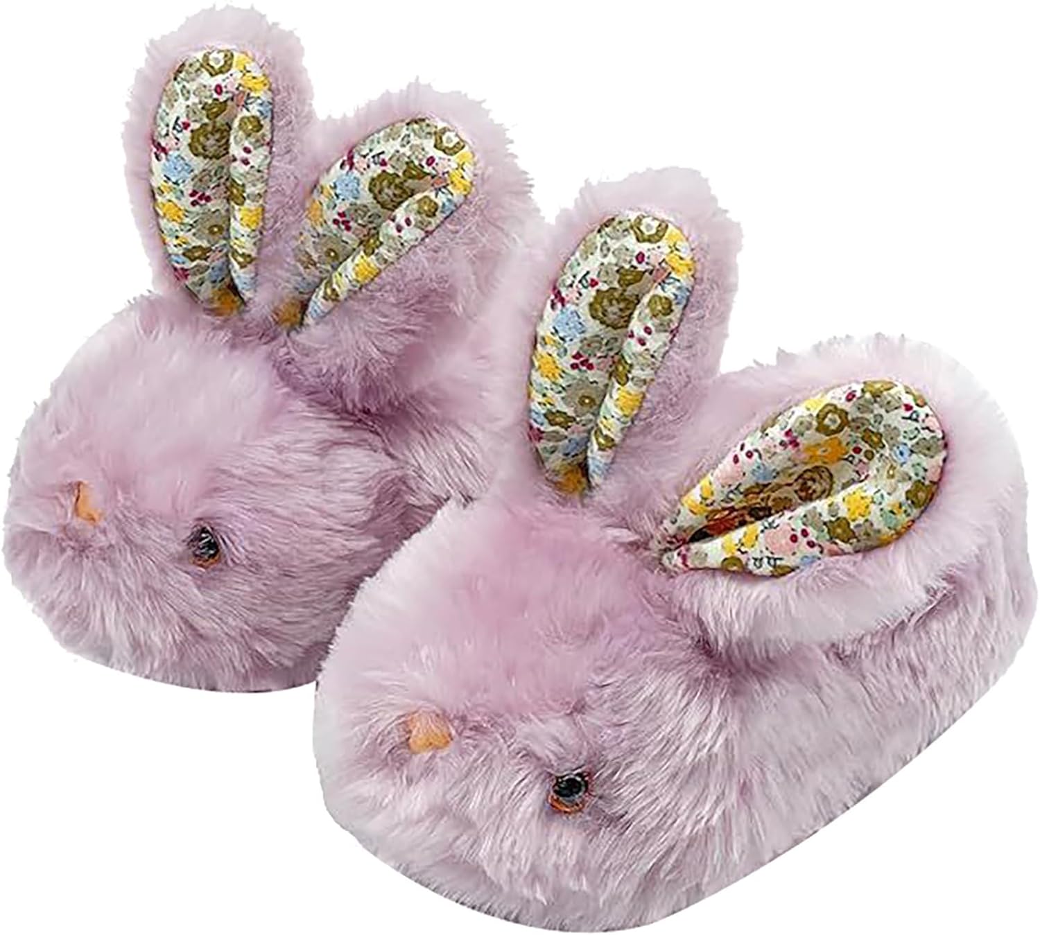 

Женские и мужские пушистые тапочки, милые с зайчиком, мягкие домашние туфли, теплые с толстым дном, с памятью формы, плюшевые тапочки Generic, фиолетовый