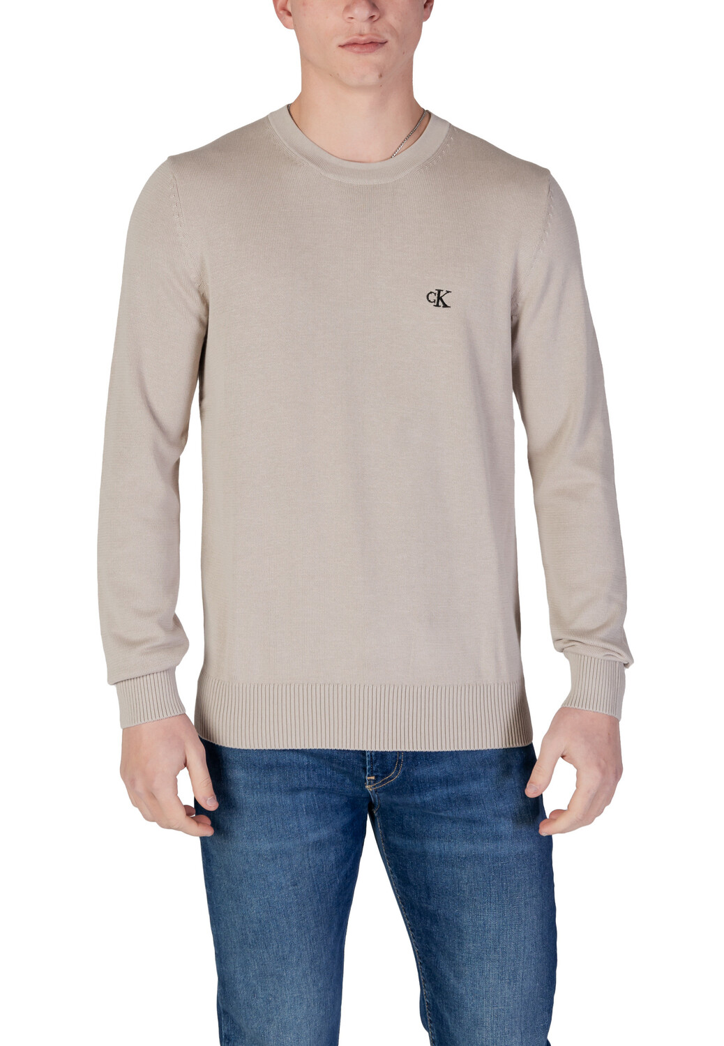 

Джемпер Calvin Klein Jeans с логотипом, бежевый