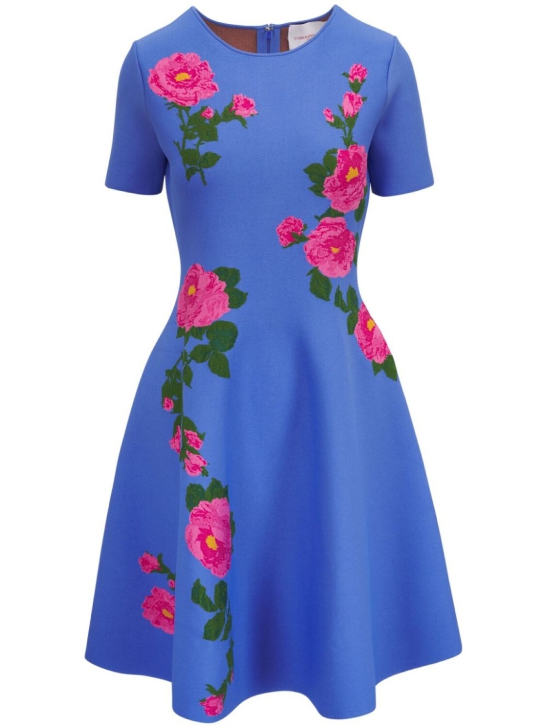 

Carolina Herrera расклешенное платье миди Jacquard, синий
