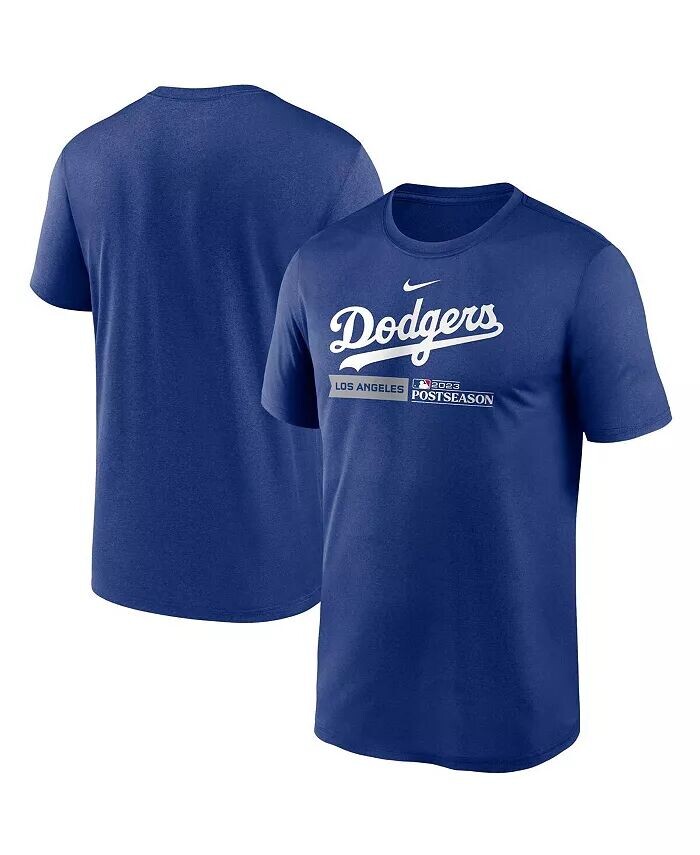 

Мужская футболка Royal Los Angeles Dodgers 2023 Post Season Authentic Collection Dugout Nike, синий