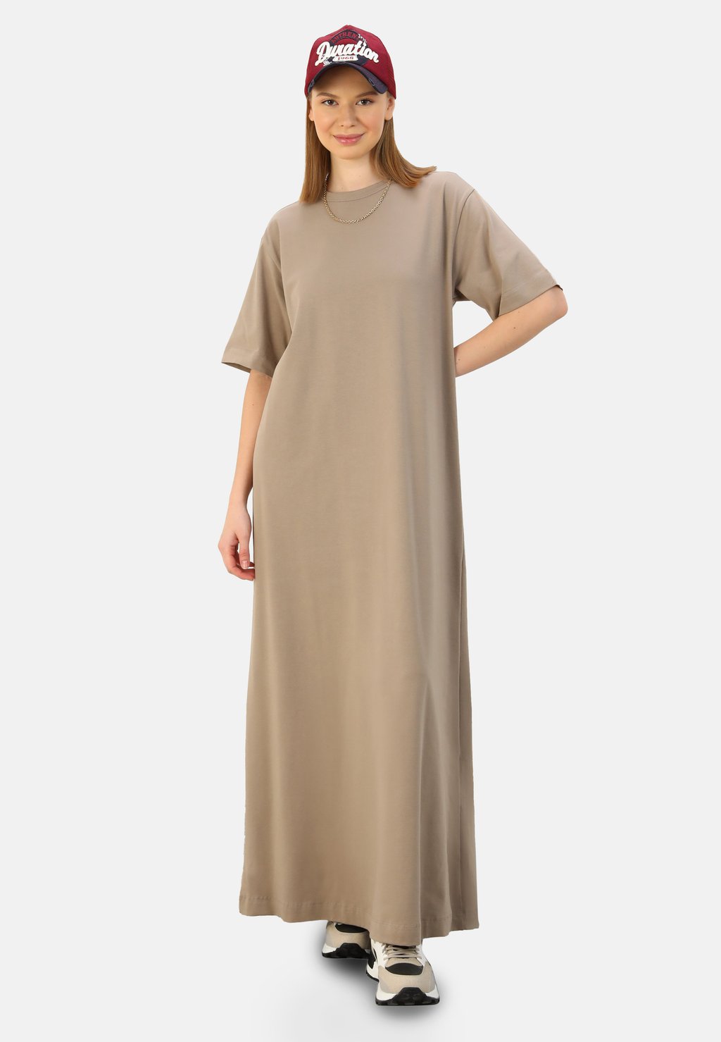 

Платье макси MODEST - BENIN - Jersey dress Modanisa, коричневый
