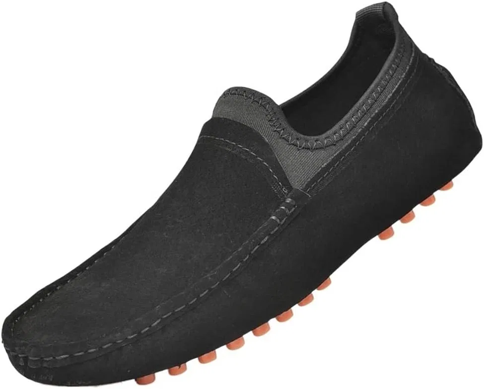 Мокасины кожаные Loafers Moccasins Shoes Black PUGHGAETZF