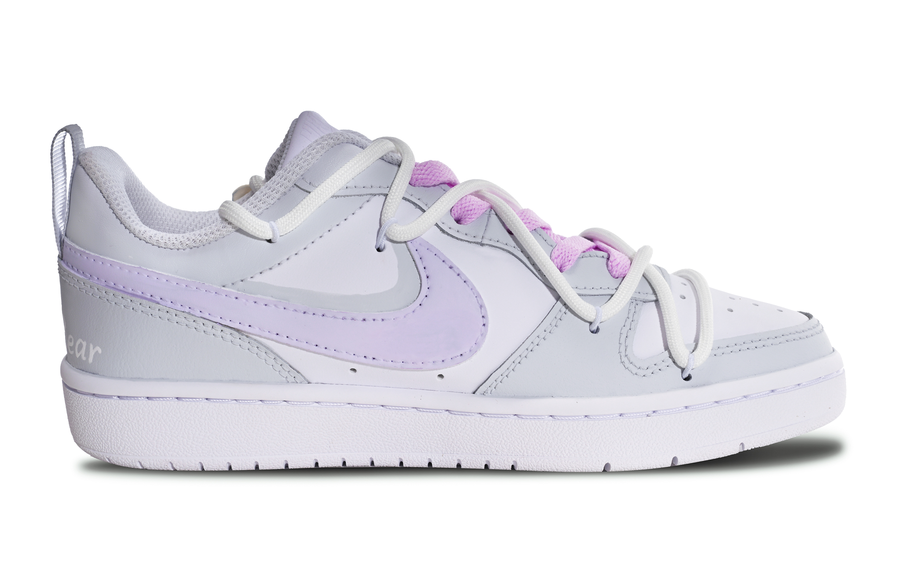 

Кроссовки Nike Court Borough Skateboarding Shoes Women's Low-top White/purple/gray, серый