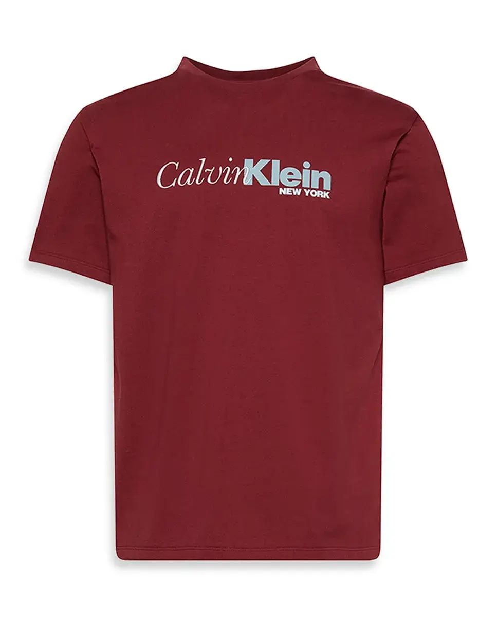 

Мужская повседневная футболка Calvin Klein, бордовый