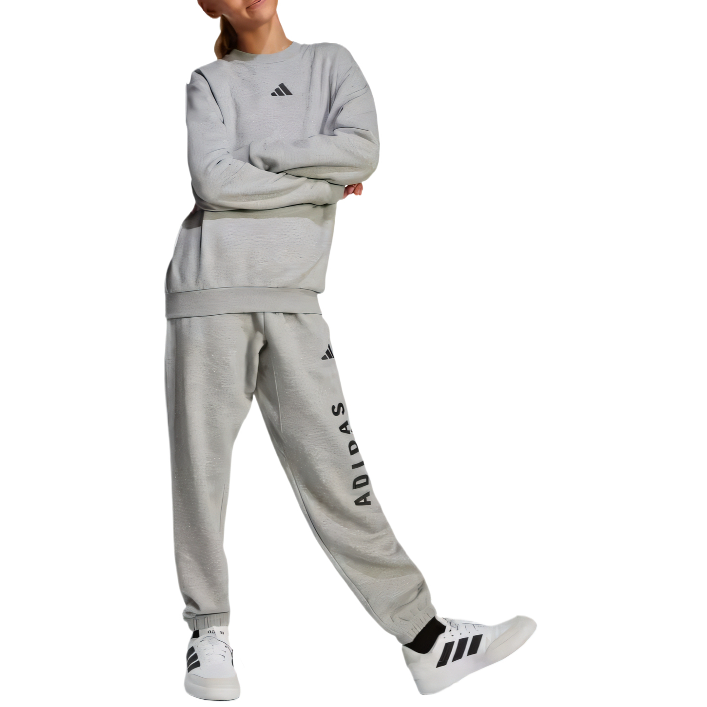 Свитшот All Szn Kids' Adidas, светло-серый — фото 4