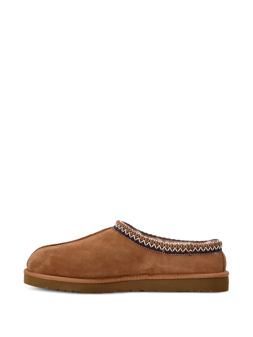 Тапочки из овчины с прошитой отделкой UGG, коричневый — фото 3