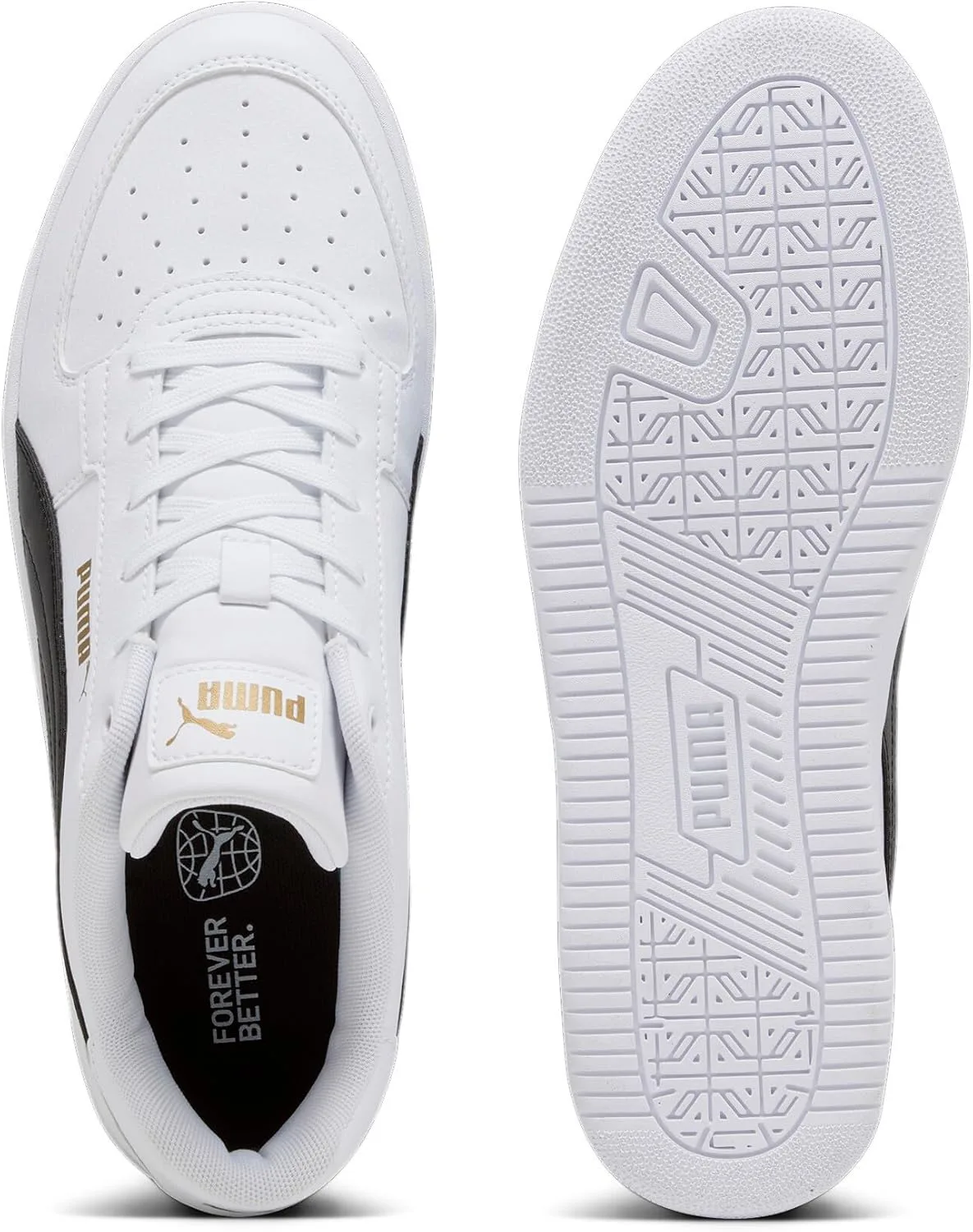 Мужские спортивные кроссовки Puma PUMA Caven 2.0, белый/черный/золотой — фото 3