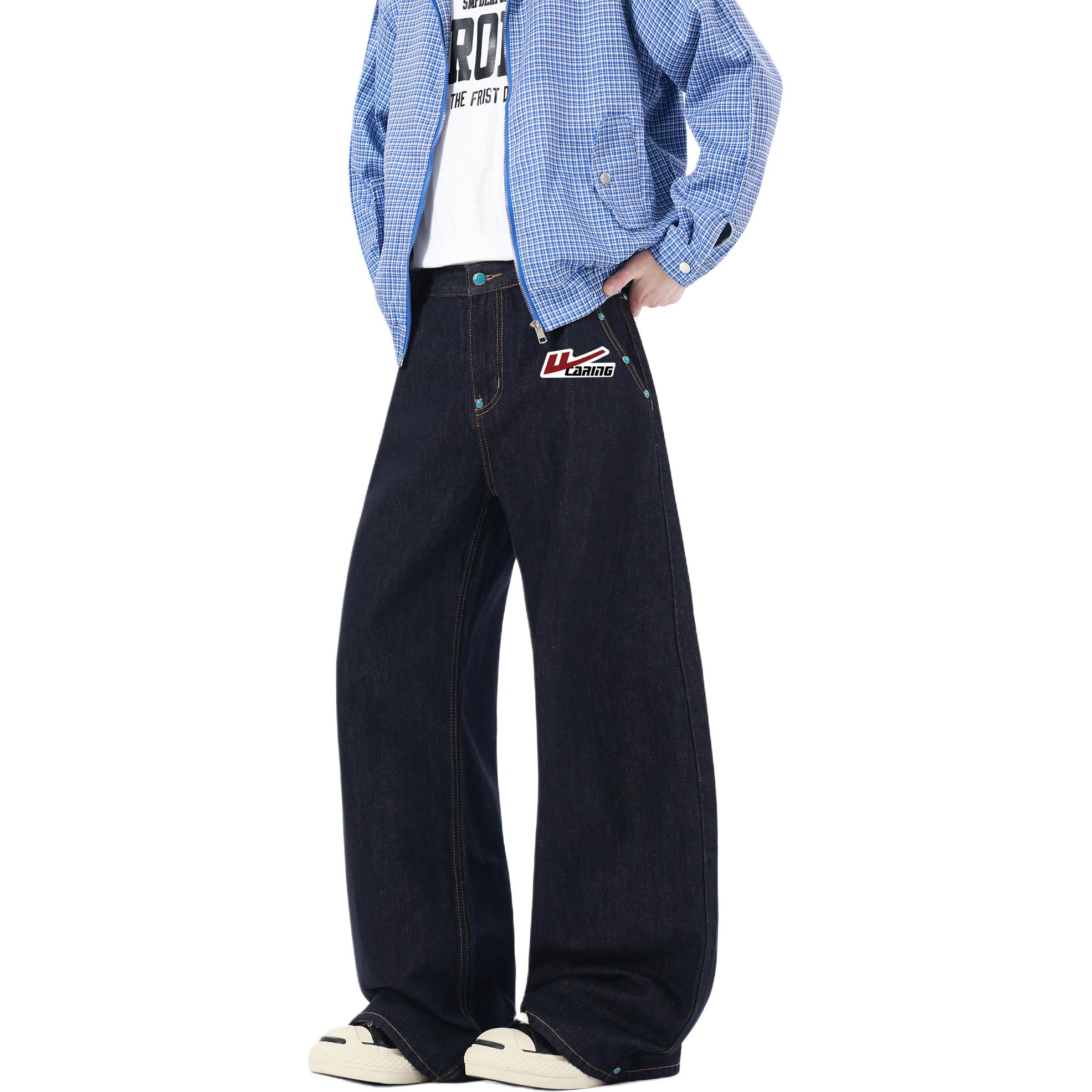 

WARRIOR Джинсы Unisex Dark Blue DIY Badge Moderate Straight Fit