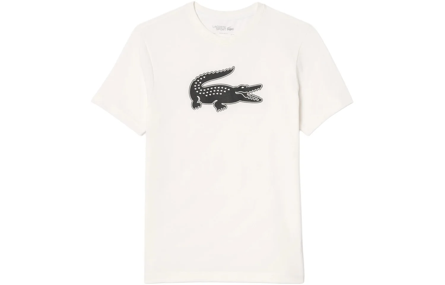 Футболка из джерси с принтом крокодила LACOSTE, черный белый