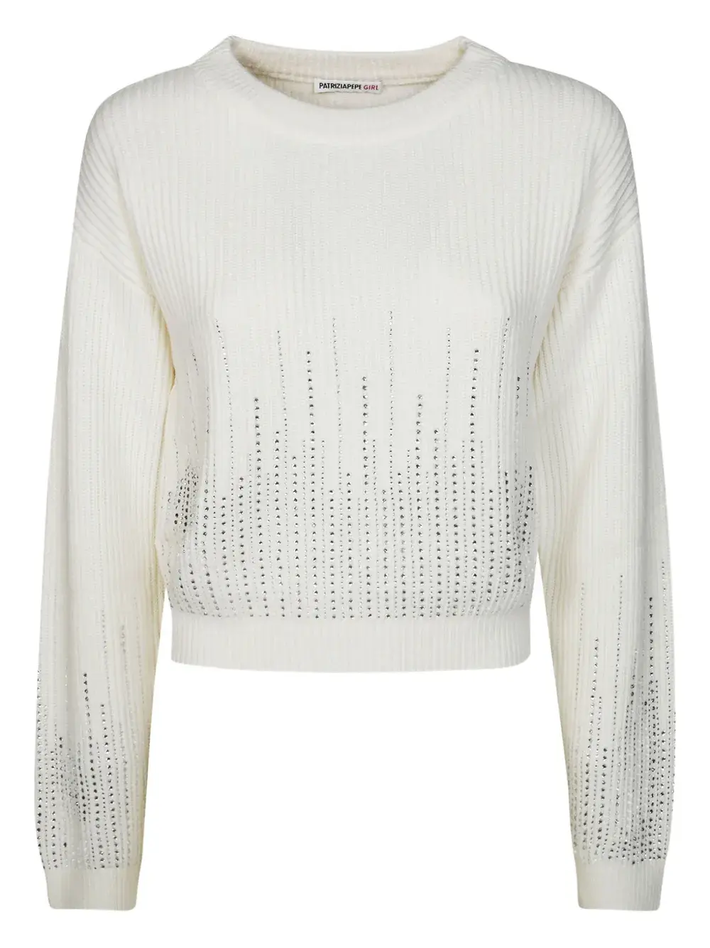 

Декорированный свитер Patrizia Pepe Girl, белый