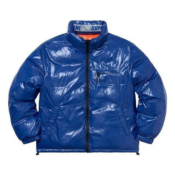 

Куртка shiny reversible puffy jacket 'blue orange' Supreme, синий