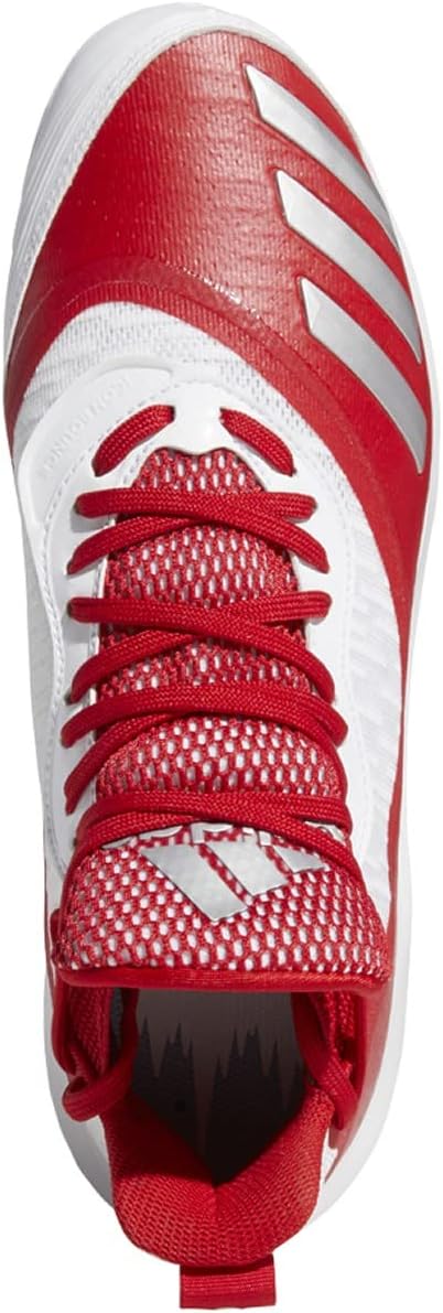 Мужские бейсбольные бутсы adidas Icon V Bounce, белый/алый — фото 2