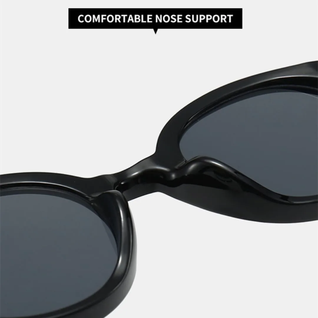 

Ретро круглые солнцезащитные очки для женщин и мужчин, градиентная защита от УФ-излучения UV400, конфетные цвета, модные заклепки, панк UATXTAU, Black Gray