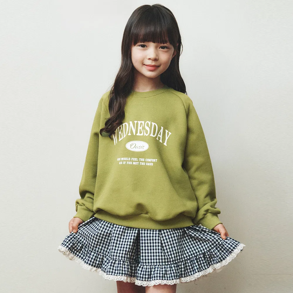 Детский свитшот Signature Raglan оливковый от Wednesdayoasis Kids