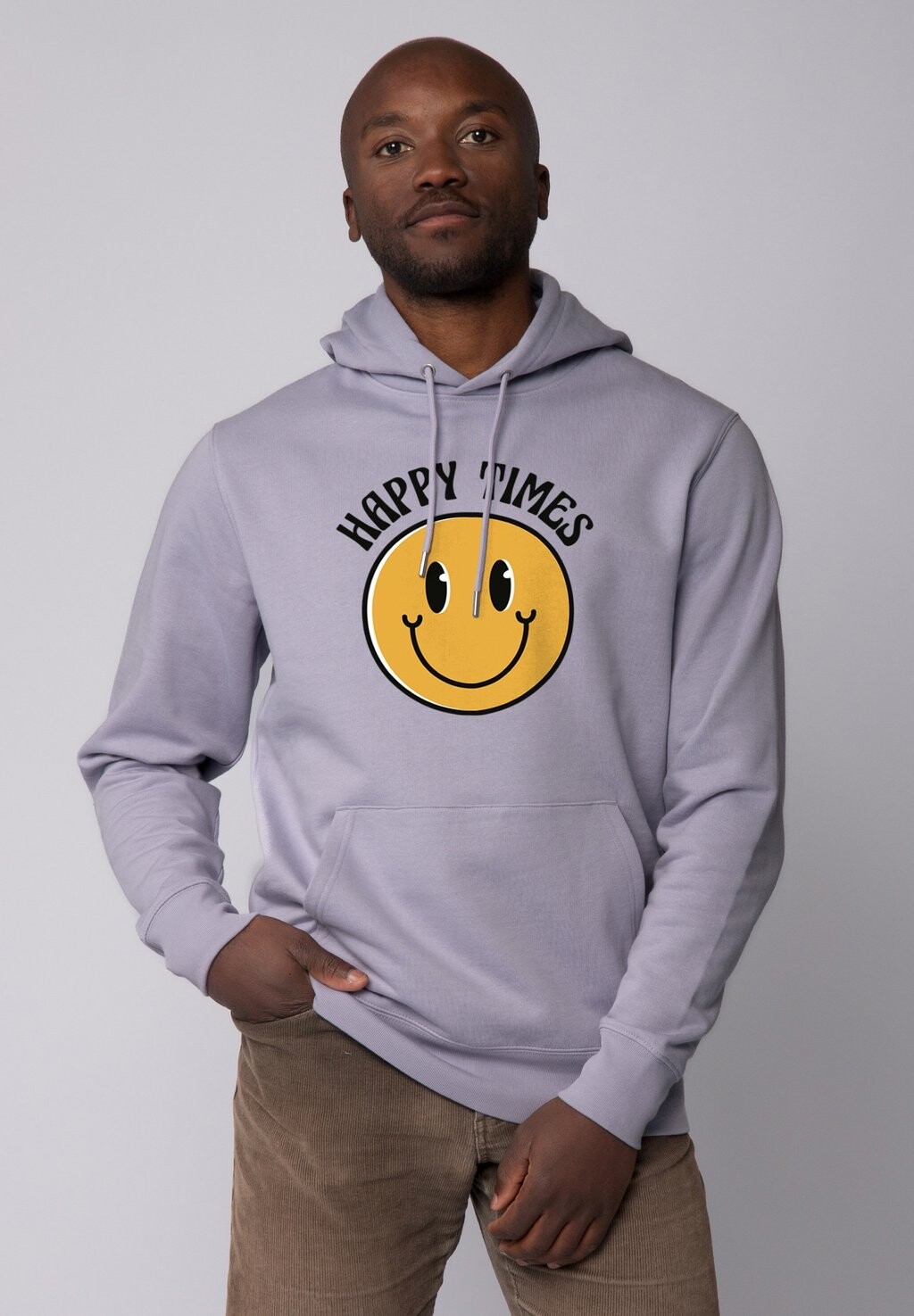 

Толстовка с капюшоном HAPPY TIMES SMILEY EMOJI watapparel, фиолетовый