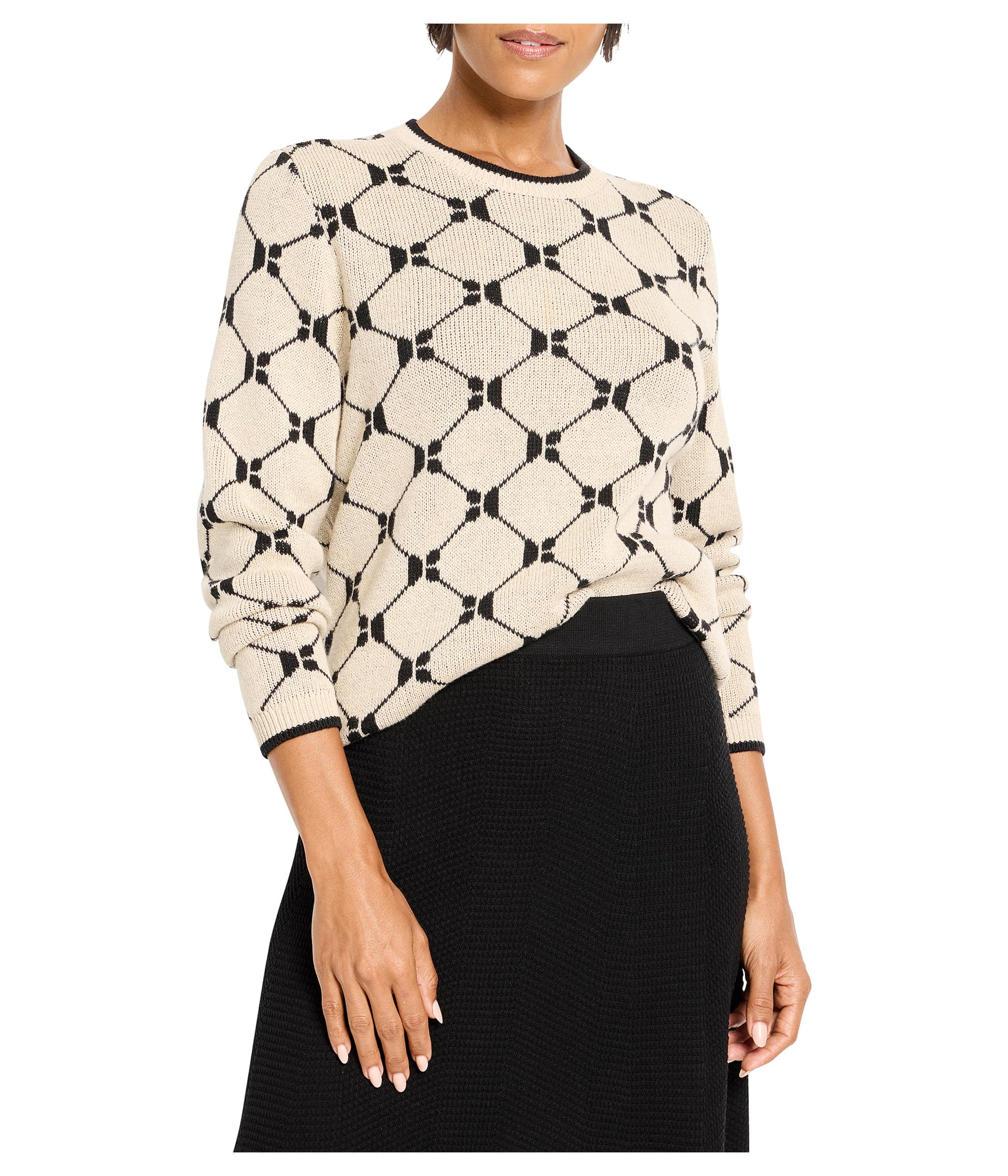 

Свитер NIC+ZOE Geo Argyle Doubleknit Sweater, цвет Neutral Multi