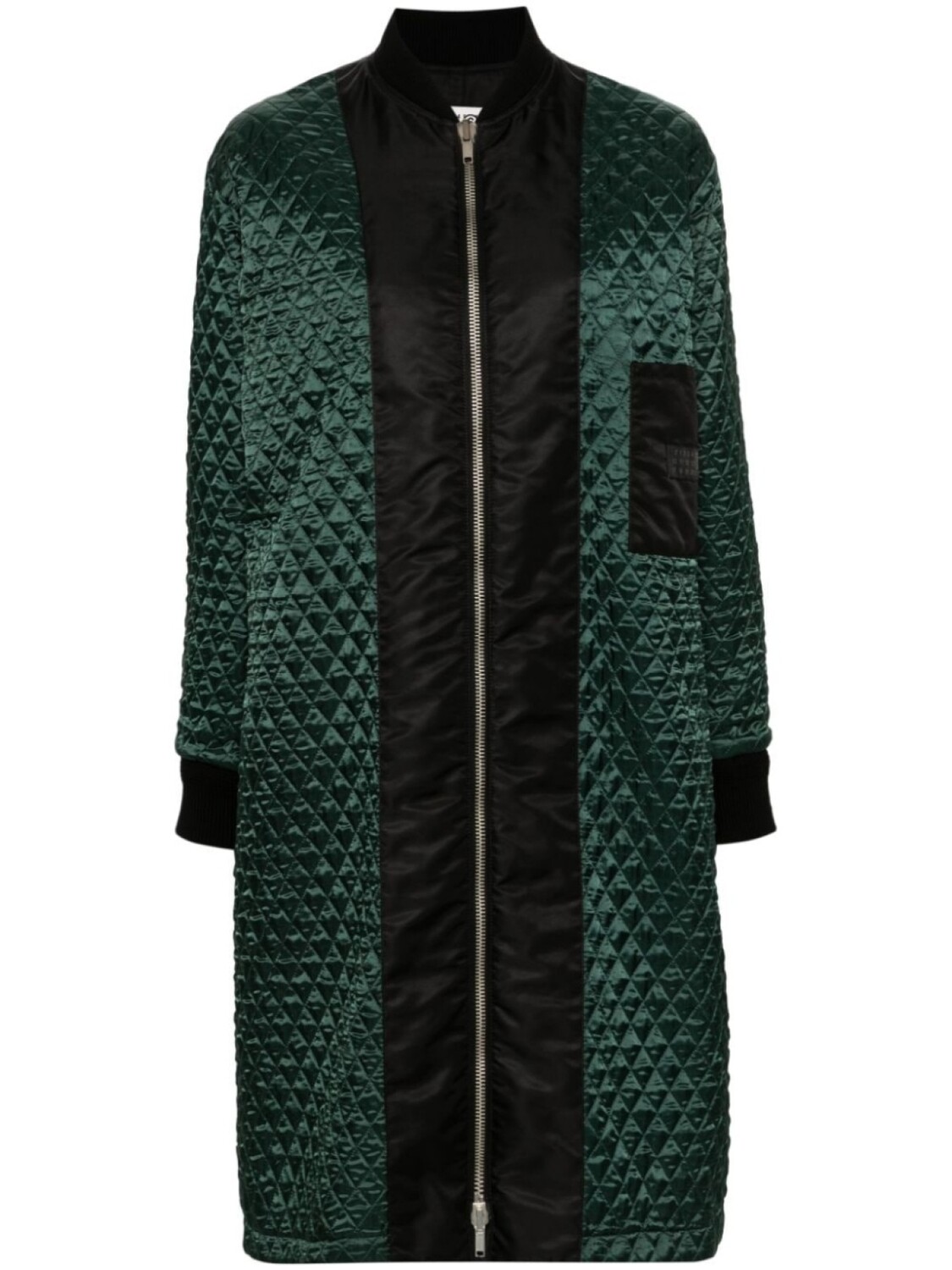 

MM6 Maison Margiela пальто с логотипом, зеленый
