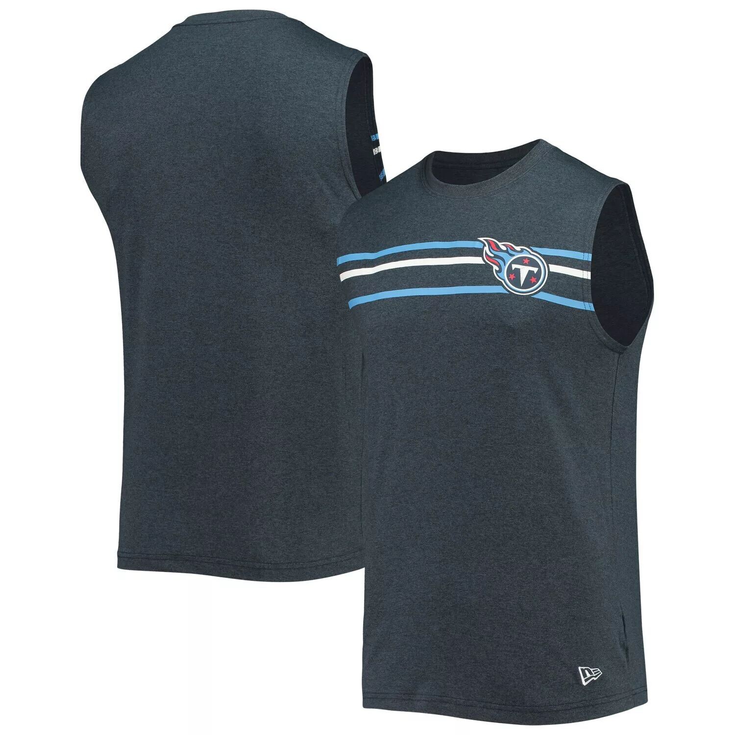 

Мужская темно-синяя майка без рукавов с начесом New Era Tennessee Titans