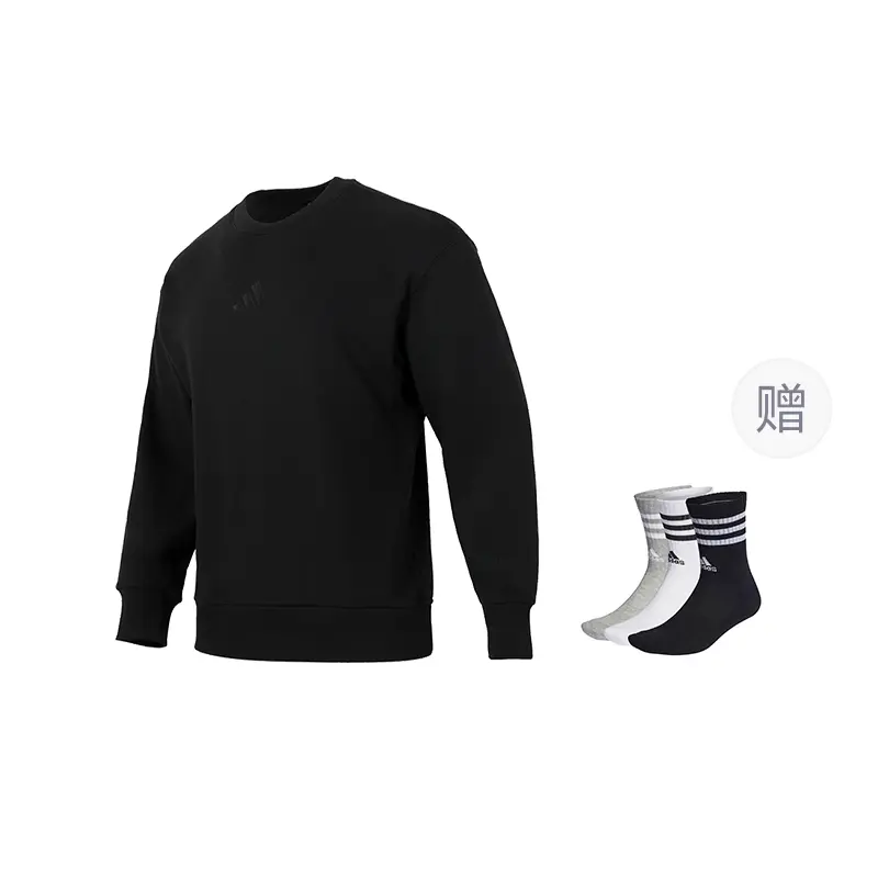 

Мужские толстовки с круглым вырезом, средней толщины, стандартного размера Adidas, черный (includes 3 pairs of adidas socks)