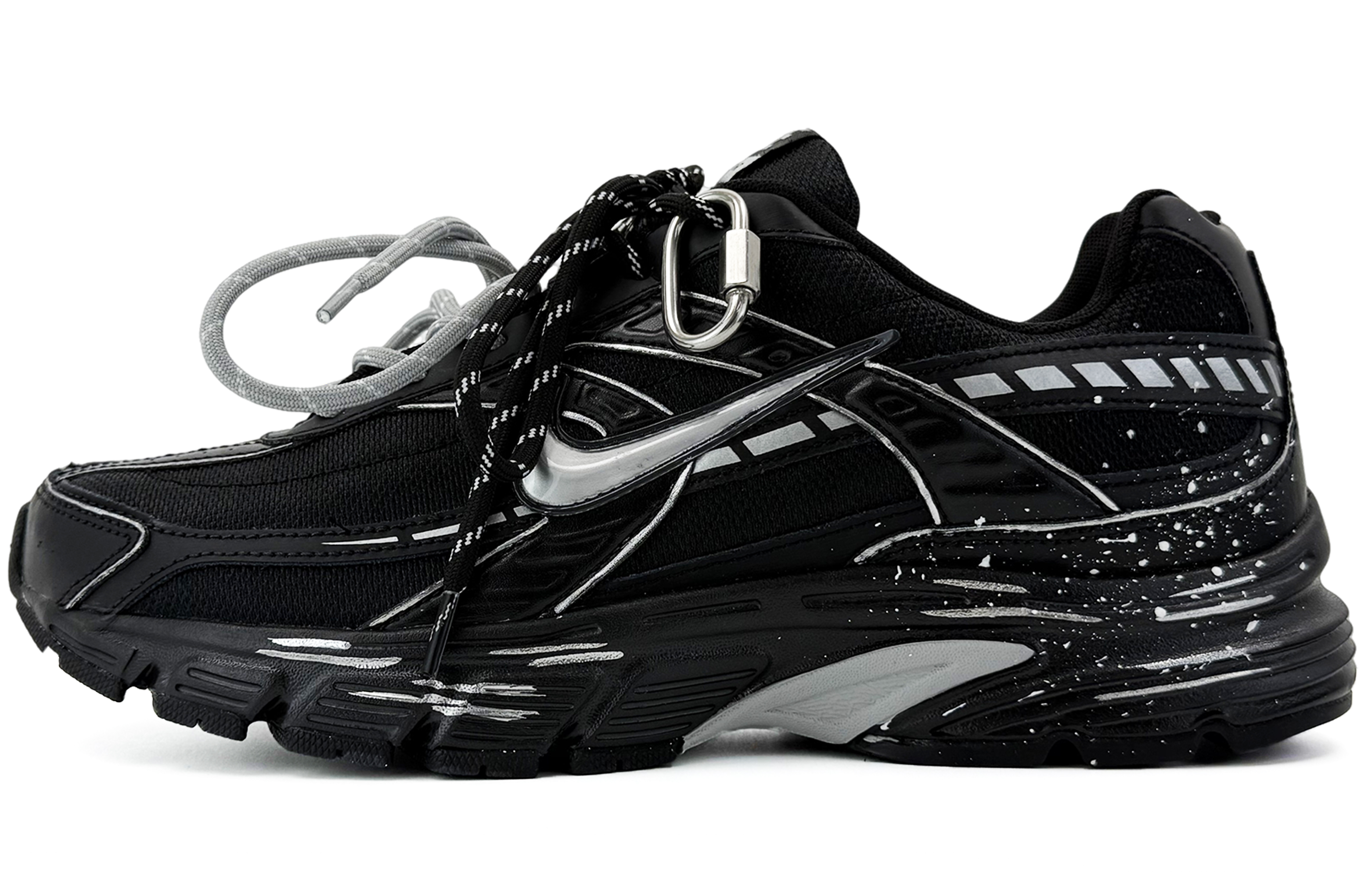 

Инициатор амортизация устойчивость к истиранию дышащий низкий верх повседневный городской комьютерский беговые кроссовки unisex Nike, черный