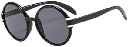 

Ретро круглые солнцезащитные очки для мужчин и женщин, пластиковая оправа, большие солнцезащитные очки, модные очки с градиентом белого и коричневого цвета MTZJH, C1 Black Gray