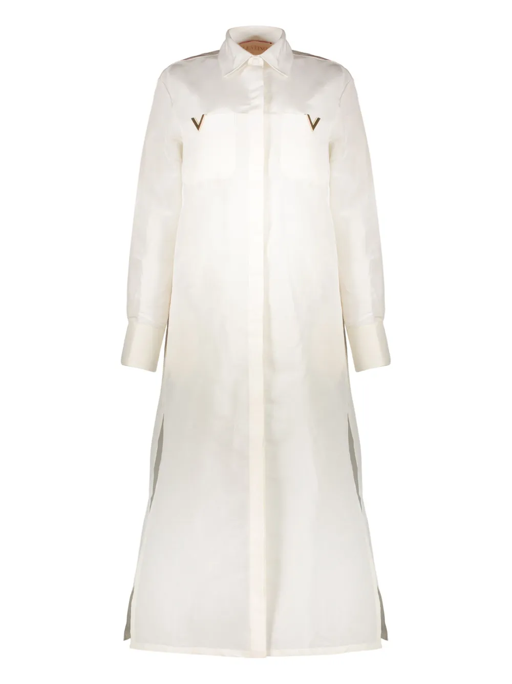 

Платье макси с логотипом VLogo Signature Valentino Garavani, белый